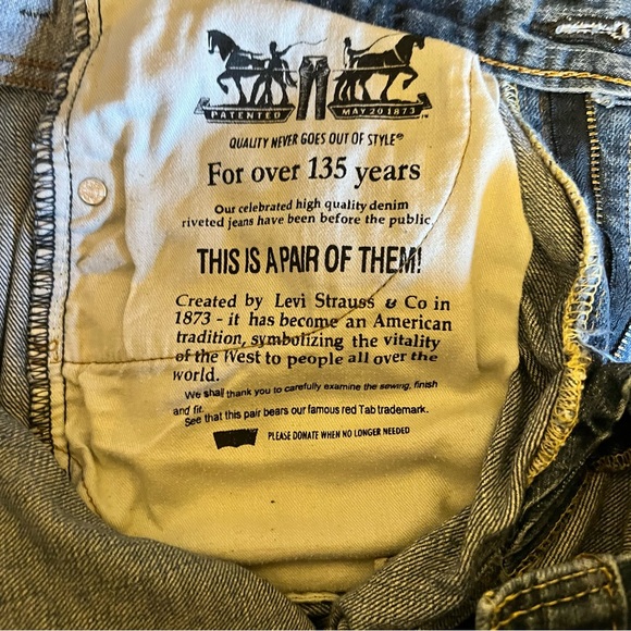 Levis 569 Mens Jeans 39X30 Loose Baggy Straight Blue Cotton Mid Rise Denim Roomy - Picture 11 of 11